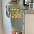 One Thankful 4th Grade Teacher Turkey Leopard Thanksgiving Women's Comfort Colors T-Shirt Back Print Bay One Thankful 4th Grade Teacher Turkey Leopard Thanksgiving Women's Comfort Colors T-Shirt Back Print Bay