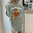 One Thankful PE Teacher Turkey Thanksgiving -Adults & Kids Classic Fit Polyester 100 Short Sleeve Women's Comfort Colors T-Shirt Back Print Bay