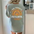 One Thankful Preschool Teacher Thanksgiving Rainbow Women's Comfort Colors T-Shirt Back Print Bay One Thankful Preschool Teacher Thanksgiving Rainbow Women's Comfort Colors T-Shirt Back Print Bay