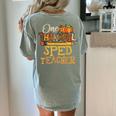One Thankful Sped Teacher Cute Thanksgiving Women Women's Comfort Colors T-Shirt Back Print Bay One Thankful Sped Teacher Cute Thanksgiving Women Women's Comfort Colors T-Shirt Back Print Bay