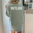 Outlier Statistics Teacher Statistics Data Science Men Women Kids Women's Comfort Colors T-Shirt Back Print Bay