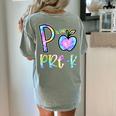P Is For Pre-K Preschool Teacher Tie Dye Back To School Women's Comfort Colors T-Shirt Back Print Bay P Is For Pre-K Preschool Teacher Tie Dye Back To School Women's Comfort Colors T-Shirt Back Print Bay