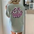 Panthers Paw Print Leopard Maroon Panther Pride Teacher Women's Comfort Colors T-Shirt Back Print Bay Panthers Paw Print Leopard Maroon Panther Pride Teacher Women's Comfort Colors T-Shirt Back Print Bay