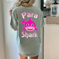 Para Shark Paraprofessional Female Teacher Women's Comfort Colors T-Shirt Back Print Bay Para Shark Paraprofessional Female Teacher Women's Comfort Colors T-Shirt Back Print Bay