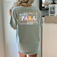 Paraprofessional Back To School Paraeducator Para Teacher Women's Comfort Colors T-Shirt Back Print Bay