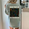 What Part Of Don't You Understand Math Teacher Women's Comfort Colors T-Shirt Back Print Bay What Part Of Don't You Understand Math Teacher Women's Comfort Colors T-Shirt Back Print Bay