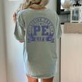 PE Teacher Living That PE Life Physical Education Teacher Women's Comfort Colors T-Shirt Back Print Bay