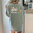Peace Love Inclusion Sped Squad Special-Ed Teacher Daycare Women's Comfort Colors T-Shirt Back Print Bay