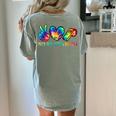 Peace Love Physical Education Tie Dye Sports PE Teacher Women's Comfort Colors T-Shirt Back Print Bay