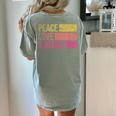 Peace Love Science Lovers Math Chemistry Teacher Women's Comfort Colors T-Shirt Back Print Bay Peace Love Science Lovers Math Chemistry Teacher Women's Comfort Colors T-Shirt Back Print Bay