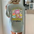 Phonemes Graphemes Caffeine Back To School Reading Teacher Women's Comfort Colors T-Shirt Back Print Bay