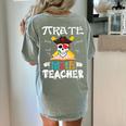Pirate Math Teacher Skull Pirate Halloween Costume Women's Comfort Colors T-Shirt Back Print Bay
