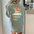 Pirate Teacher Halloween Skull Adult Women's Comfort Colors T-Shirt Back Print Bay