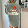 Pirate Teacher Men Women Kids Women's Comfort Colors T-Shirt Back Print Bay Pirate Teacher Men Women Kids Women's Comfort Colors T-Shirt Back Print Bay