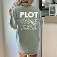 Plot It Builds Character Book Reading Teacher Women's Comfort Colors T-Shirt Back Print Bay Plot It Builds Character Book Reading Teacher Women's Comfort Colors T-Shirt Back Print Bay