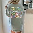 Pre-K Crayons & Curiosity Preschool Teachers Life Tie Dye Women's Comfort Colors T-Shirt Back Print Bay