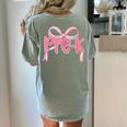 Preppy Pre k Back To School Pre-k Teachers Girls Cute Bow Women's Comfort Colors T-Shirt Back Print Bay Preppy Pre k Back To School Pre-k Teachers Girls Cute Bow Women's Comfort Colors T-Shirt Back Print Bay