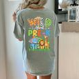 Preschool Teacher Kids Back To School Wild About Pre-K Women's Comfort Colors T-Shirt Back Print Bay Preschool Teacher Kids Back To School Wild About Pre-K Women's Comfort Colors T-Shirt Back Print Bay