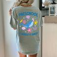 Preschool Is Whale-y Great Preschool Teacher Women's Comfort Colors T-Shirt Back Print Bay