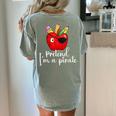 Pretend I'm A Pirate Teacher Apple Talk Like A Pirate Day Men Women Kids Women's Comfort Colors T-Shirt Back Print Bay Pretend I'm A Pirate Teacher Apple Talk Like A Pirate Day Men Women Kids Women's Comfort Colors T-Shirt Back Print Bay
