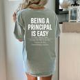 Being A Principal Is Easy School Principal Teacher Life Women's Comfort Colors T-Shirt Back Print Bay Being A Principal Is Easy School Principal Teacher Life Women's Comfort Colors T-Shirt Back Print Bay