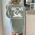 Prove It Text Evidences Reading Teacher First Day Of School Women's Comfort Colors T-Shirt Back Print Bay