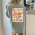 Pumpkin Teacher Preppy Fall In Love With Learning Autumn Women's Comfort Colors T-Shirt Back Print Bay Pumpkin Teacher Preppy Fall In Love With Learning Autumn Women's Comfort Colors T-Shirt Back Print Bay