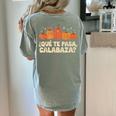 Que Pasa Calabaza Spanish Teacher Bilingual Pumpkin Women Women's Comfort Colors T-Shirt Back Print Bay
