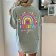 Rainbow I Believe In You Teacher Testing Day Women's Comfort Colors T-Shirt Back Print Bay Rainbow I Believe In You Teacher Testing Day Women's Comfort Colors T-Shirt Back Print Bay