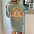 Rainbow I Teach The Cutest Pumpkins Kindergarten Teacher Men Women Women's Comfort Colors T-Shirt Back Print Bay