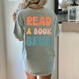 Read A Book Bruh English Teacher Reading Literature Women's Comfort Colors T-Shirt Back Print Bay