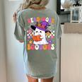 Read More Books Ghost Reading Book Teacher Halloween Women's Comfort Colors T-Shirt Back Print Bay