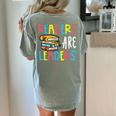 Readers Are Leaders Reading Book Lover Teacher Women Men Kid Women's Comfort Colors T-Shirt Back Print Bay