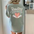 Reading Intervention Teacher Women's Comfort Colors T-Shirt Back Print Bay