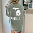Red For Ed Michigan Teacher Public Education Women's Comfort Colors T-Shirt Back Print Bay Red For Ed Michigan Teacher Public Education Women's Comfort Colors T-Shirt Back Print Bay
