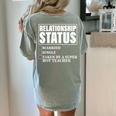 Relationship Status Taken By Super Hot Teacher Women's Comfort Colors T-Shirt Back Print Bay