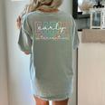 Retro Early Intervention Teacher Intervention Specialist Women's Comfort Colors T-Shirt Back Print Bay