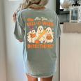 Retro Are You Fall O Ween Directions Ghost Teacher Spooky Women's Comfort Colors T-Shirt Back Print Bay