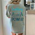 Retro Groovy Teaching Is My Super Power Teacher's Present Men Women Women's Comfort Colors T-Shirt Back Print Bay Retro Groovy Teaching Is My Super Power Teacher's Present Men Women Women's Comfort Colors T-Shirt Back Print Bay