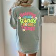 Retro Helping Small Hands Do Big Things Teacher Appreciation For Men Women Women's Comfort Colors T-Shirt Back Print Bay Retro Helping Small Hands Do Big Things Teacher Appreciation For Men Women Women's Comfort Colors T-Shirt Back Print Bay