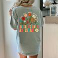 Retro Instructional Assistant Wildflowers Teacher Aide Women's Comfort Colors T-Shirt Back Print Bay