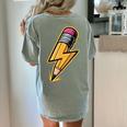 Retro Pencil Pencil Back To School Teacher Student Women's Comfort Colors T-Shirt Back Print Bay Retro Pencil Pencil Back To School Teacher Student Women's Comfort Colors T-Shirt Back Print Bay
