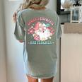 Retro Pink Christmas Santa's Favorite Art Teacher Artist Women's Comfort Colors T-Shirt Back Print Bay