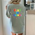 Retro Play Is Learning Teacher Back To School Women's Comfort Colors T-Shirt Back Print Bay Retro Play Is Learning Teacher Back To School Women's Comfort Colors T-Shirt Back Print Bay