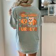 Retro I Teach The Cutest Turkey Thanksgiving Pumpkin Teacher Women's Comfort Colors T-Shirt Back Print Bay Retro I Teach The Cutest Turkey Thanksgiving Pumpkin Teacher Women's Comfort Colors T-Shirt Back Print Bay