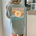 Retro Teacher Daisy Colorful Elementary School Teacher Women's Comfort Colors T-Shirt Back Print Bay Retro Teacher Daisy Colorful Elementary School Teacher Women's Comfort Colors T-Shirt Back Print Bay