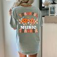Retro Thankful Music Teacher Pumpkin Fall Thanksgiving Women's Comfort Colors T-Shirt Back Print Bay Retro Thankful Music Teacher Pumpkin Fall Thanksgiving Women's Comfort Colors T-Shirt Back Print Bay