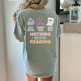 Rock Paper Scissors Teacher Librarian Nothing Beats Reading Women's Comfort Colors T-Shirt Back Print Bay