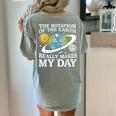 Rotation Of Earth Science Teacher Earth Day Men Women Women's Comfort Colors T-Shirt Back Print Bay