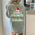 Santa's Favorite Dance Teacher Shirt Christmas Pajama Women's Comfort Colors T-Shirt Back Print Bay Santa's Favorite Dance Teacher Shirt Christmas Pajama Women's Comfort Colors T-Shirt Back Print Bay